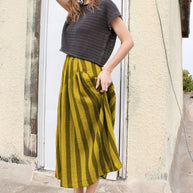 Jessie Skirt | Dijon Stripe