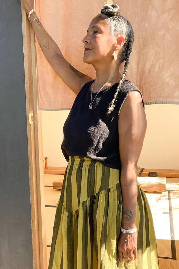 Jessie Skirt | Dijon Stripe