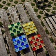 Handmade Glass Tile Coaster - Monochromatic