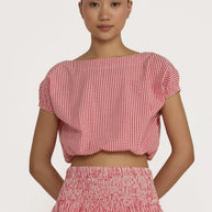 Bubble Top | Poppy Gingham