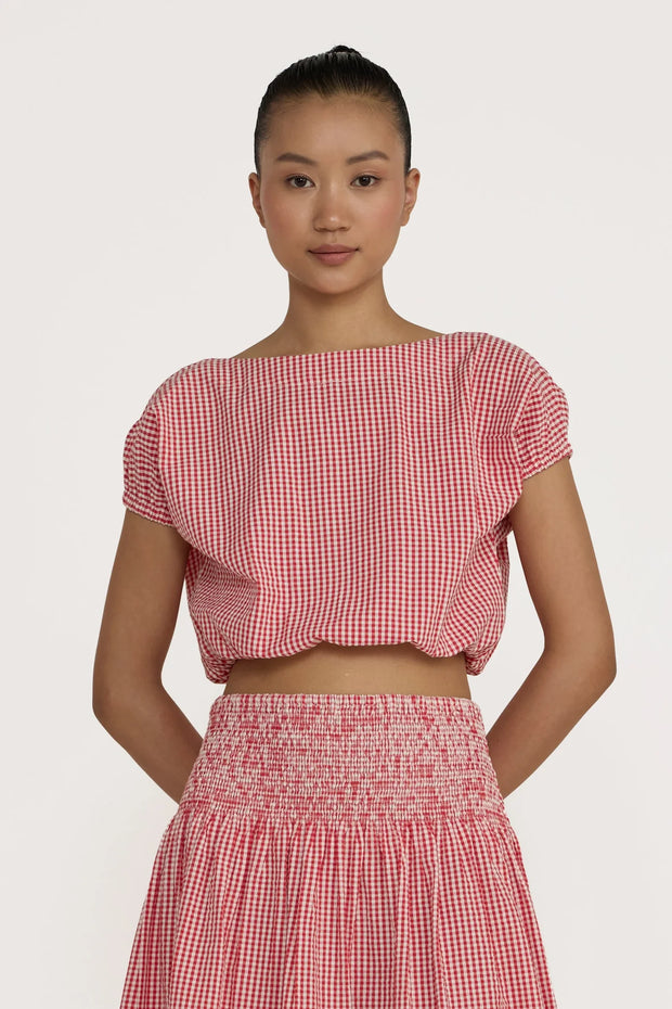Bubble Top | Poppy Gingham