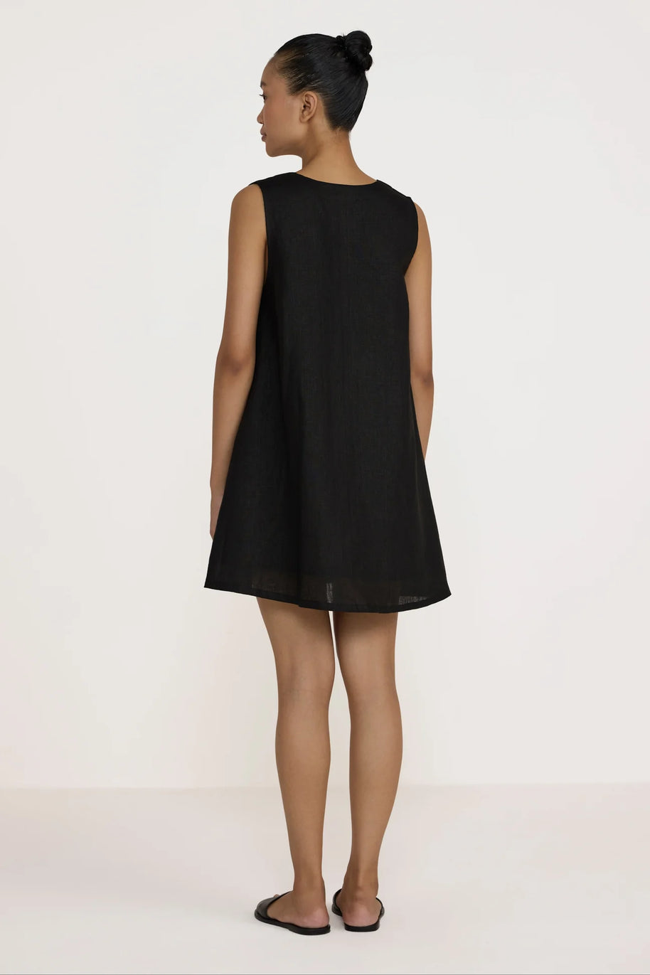 V-Neck Mini Dress | Black