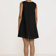 V-Neck Mini Dress | Black
