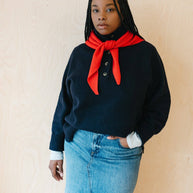 Merino Triangle Scarf | Red