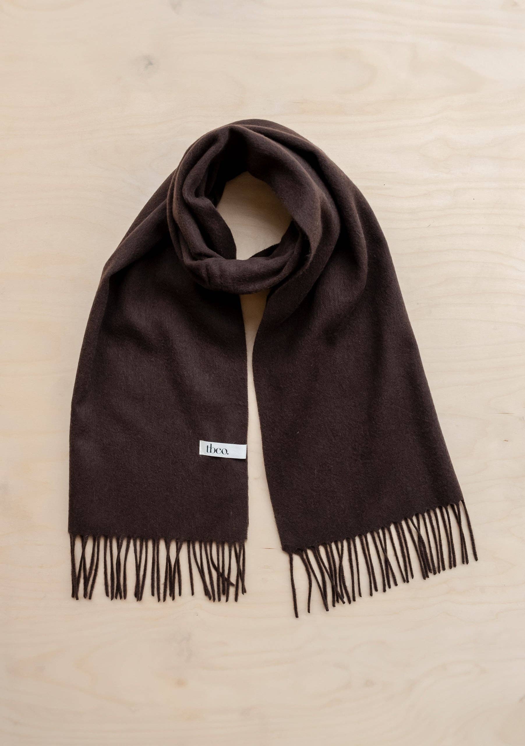 Lambswool Oversized Scarf | Chocolate