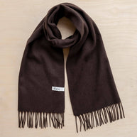 Lambswool Oversized Scarf | Chocolate
