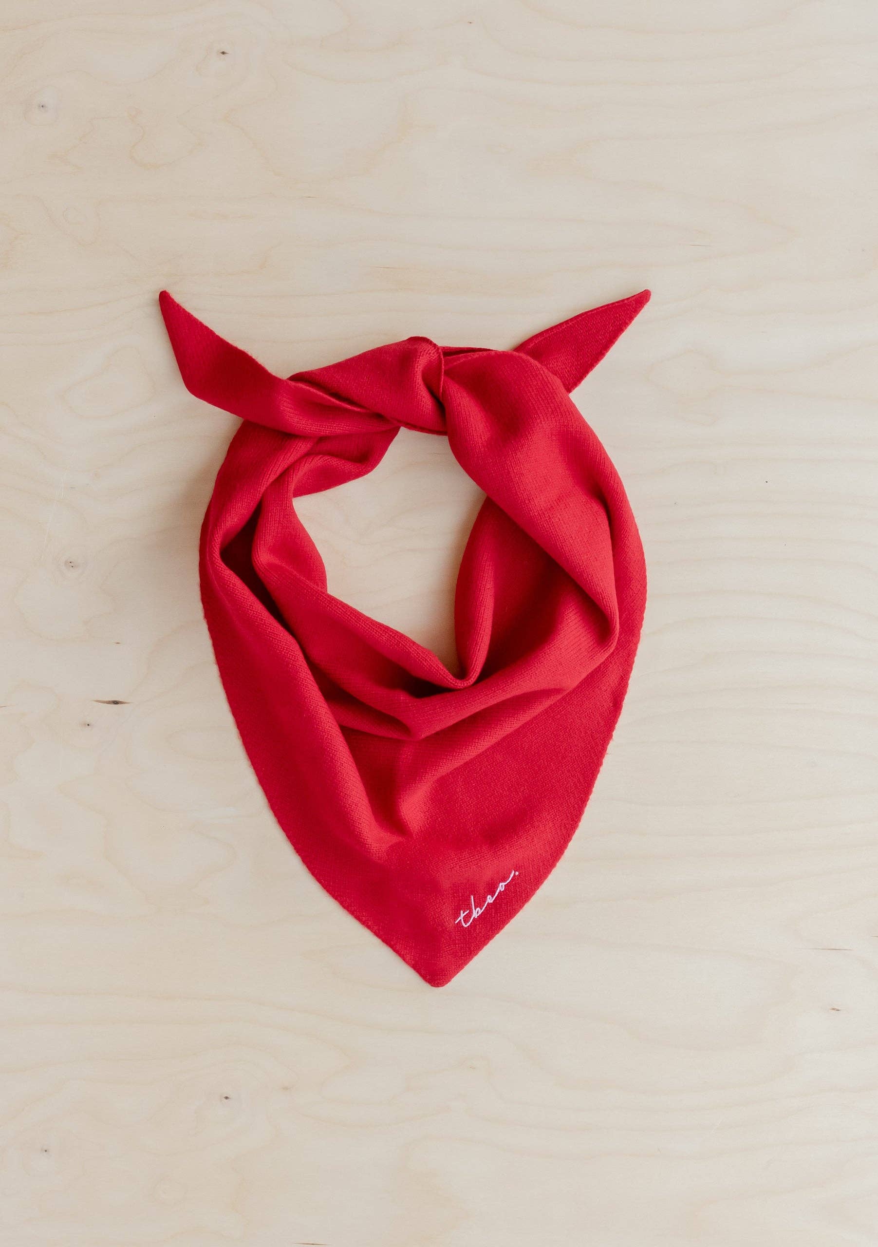 Merino Triangle Scarf | Red