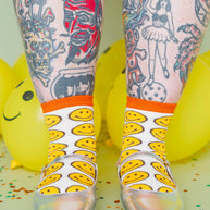 Women’s Cotton Ankle Socks - Classic Smiley Face