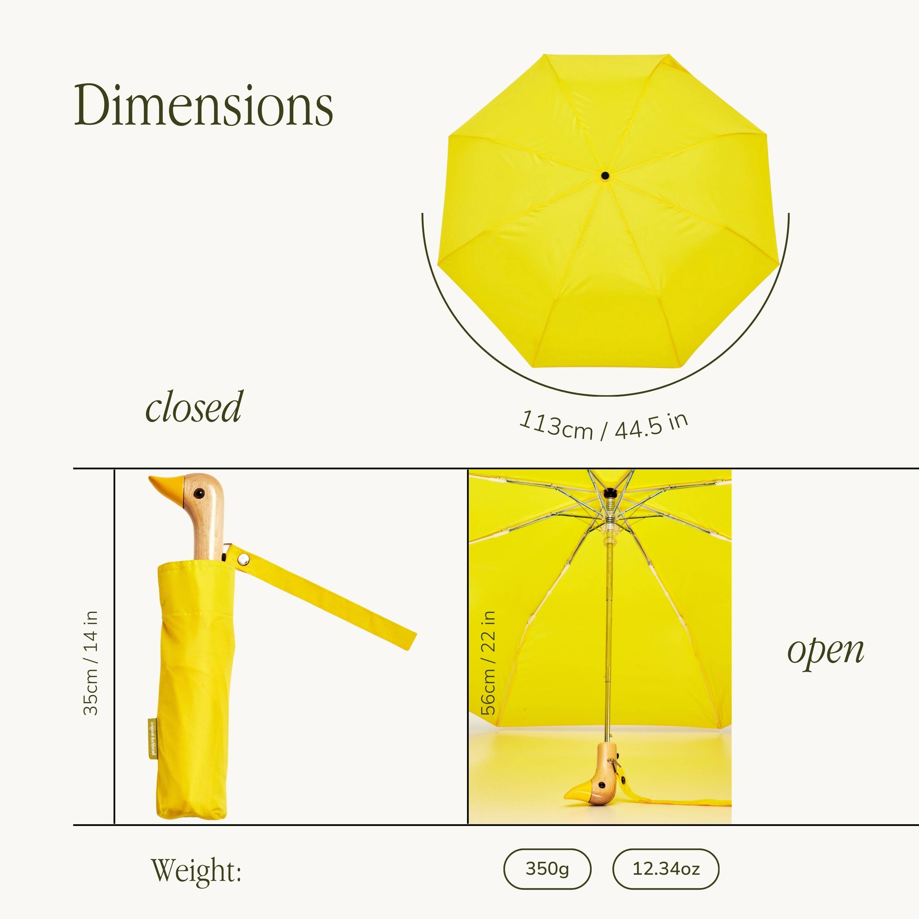 Compact Duckhead Umbrella | Yellow