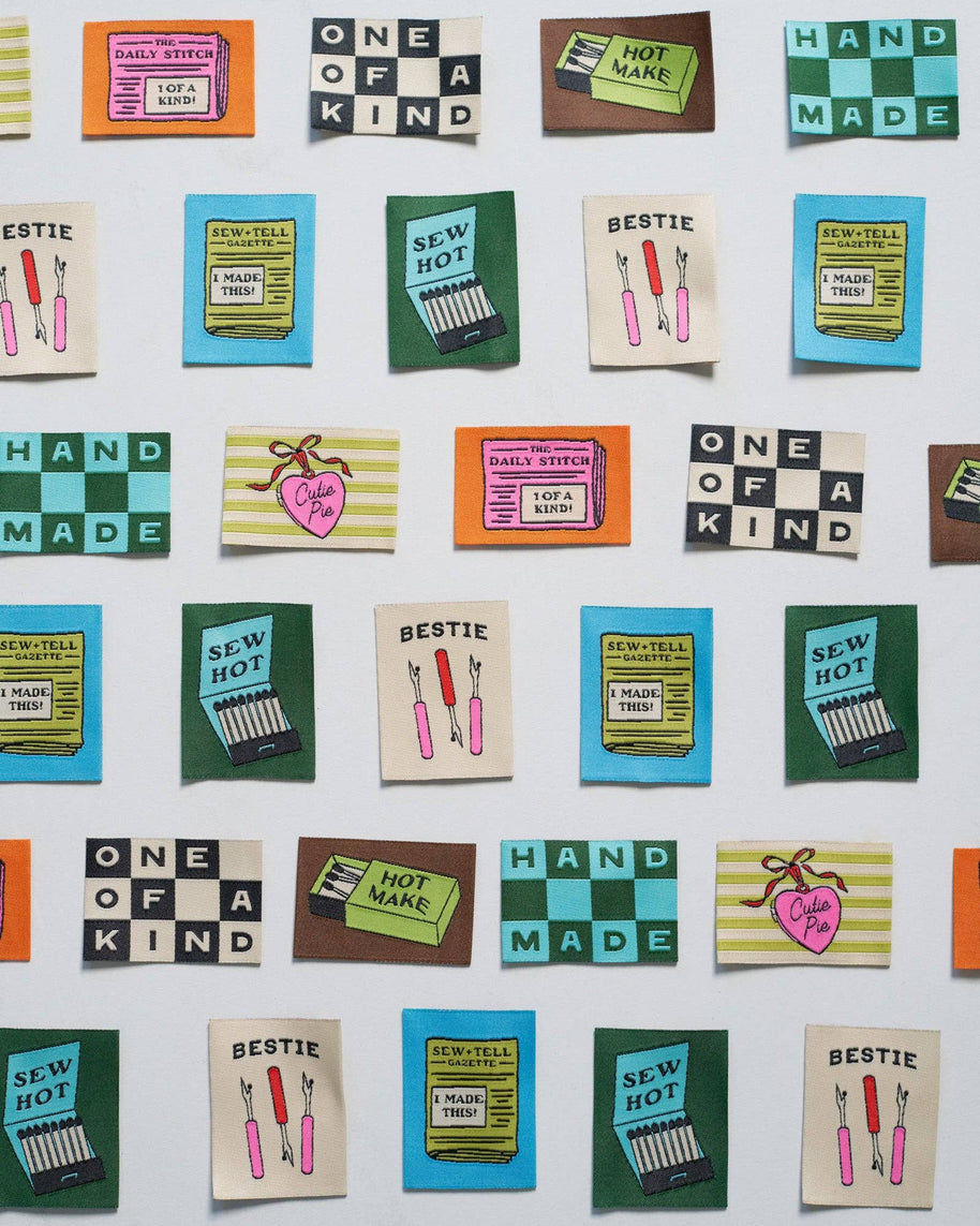Handmade Checkerboard Large Garment Labels