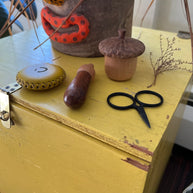 Stitch Marker Holding Acorn