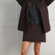 Striped Canvas Mini Skirt