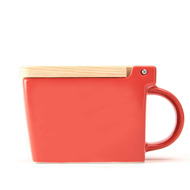 Ceramic Salt Box With Wooden Lid