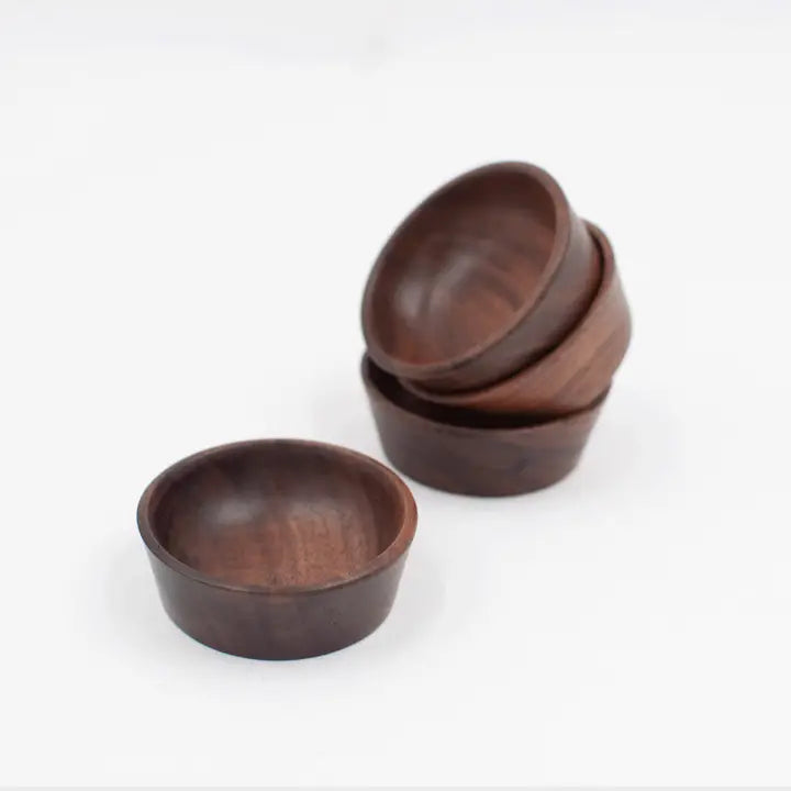 2" Walnut Wood Small Condiment Cup