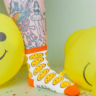 Women’s Cotton Ankle Socks - Classic Smiley Face