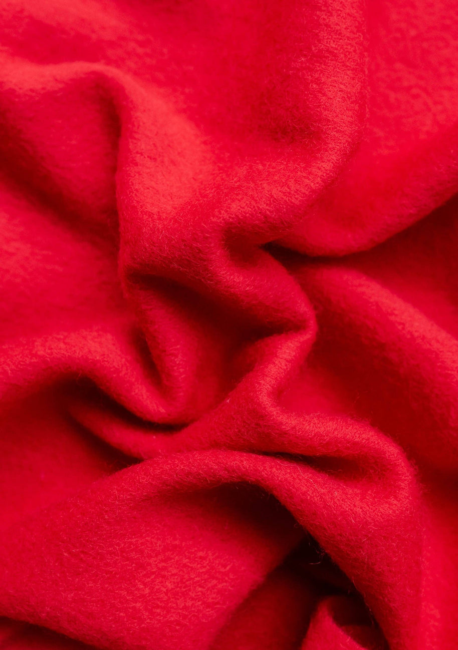 Lambswool Oversized Scarf | Red