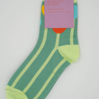 Women’s Cotton Ankle Socks - Primary Tulips