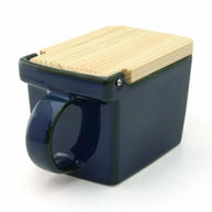 Ceramic Salt Box With Wooden Lid