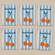 Handmade Cherry Large Garment Labels