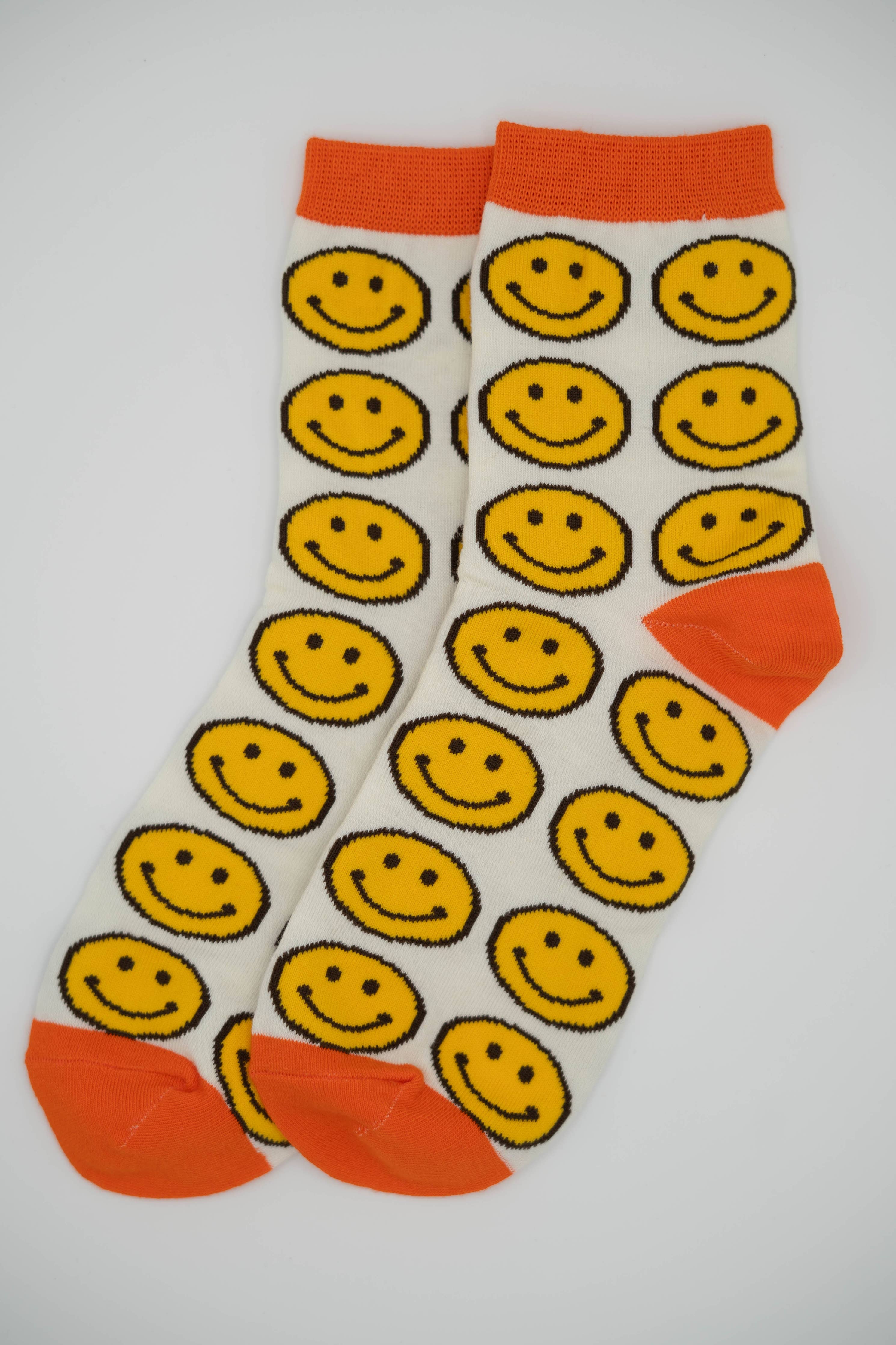 Women’s Cotton Ankle Socks - Classic Smiley Face