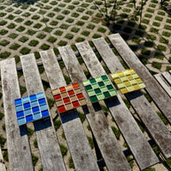 Handmade Glass Tile Coaster - Monochromatic