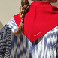 Merino Triangle Scarf | Red