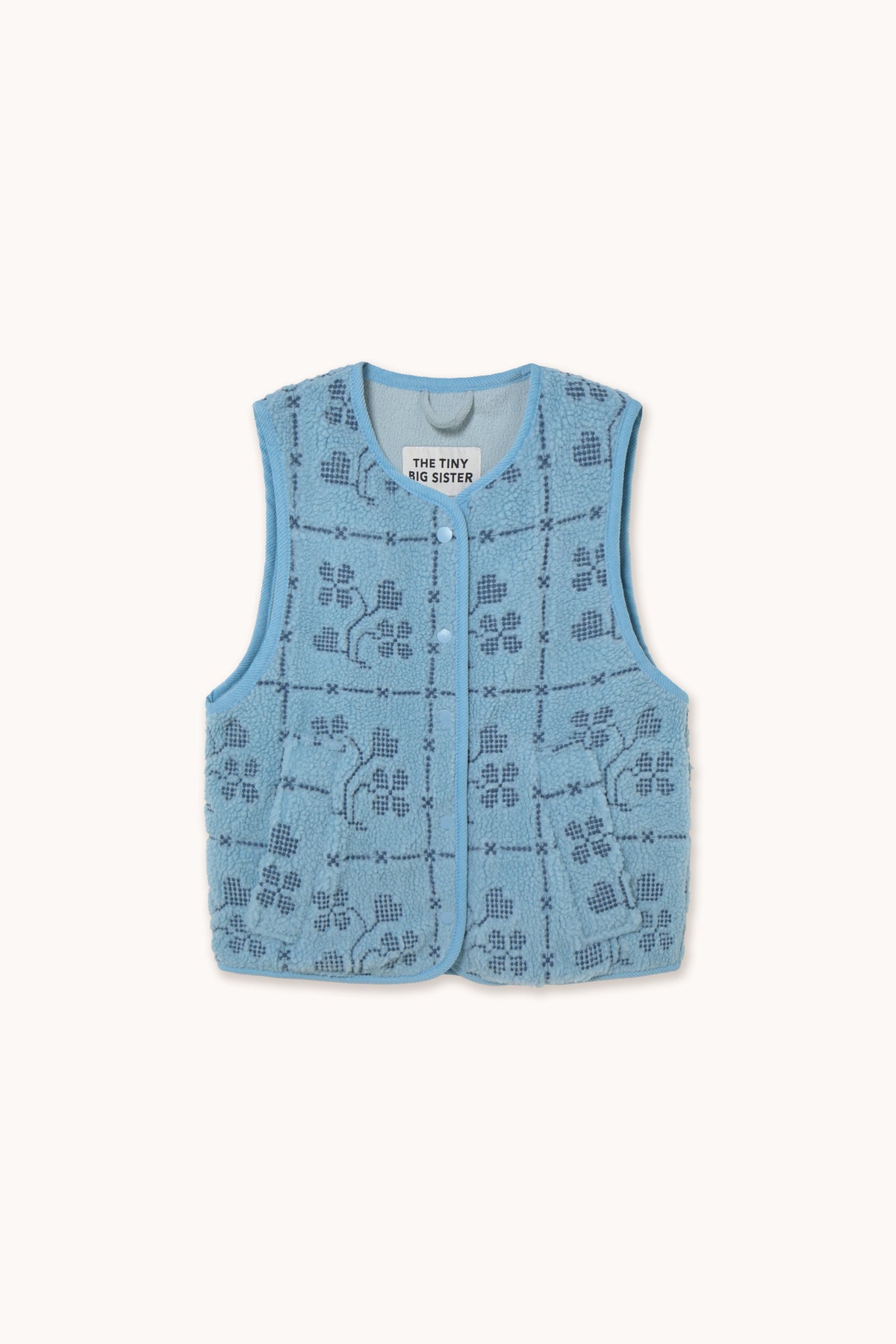 Dots & Flowers Sherpa Vest