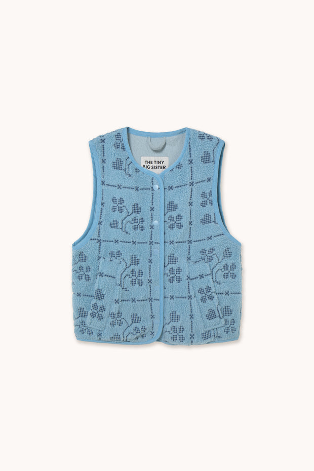 Dots & Flowers Sherpa Vest