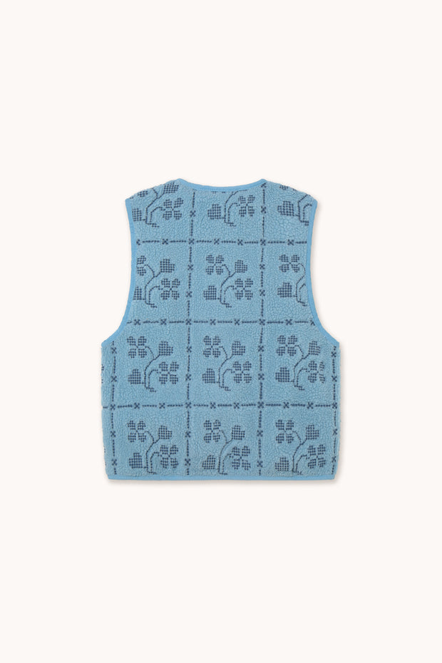 Dots & Flowers Sherpa Vest