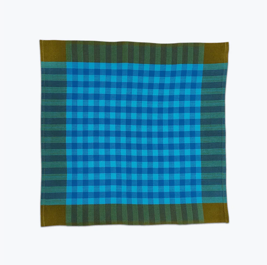 Grid Napkin Pair | Turquoise