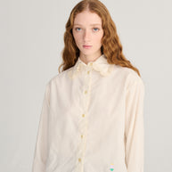 Lace Ending Poplin Shirt