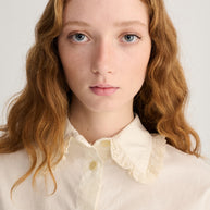 Lace Ending Poplin Shirt