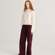 Lace Ending Poplin Shirt