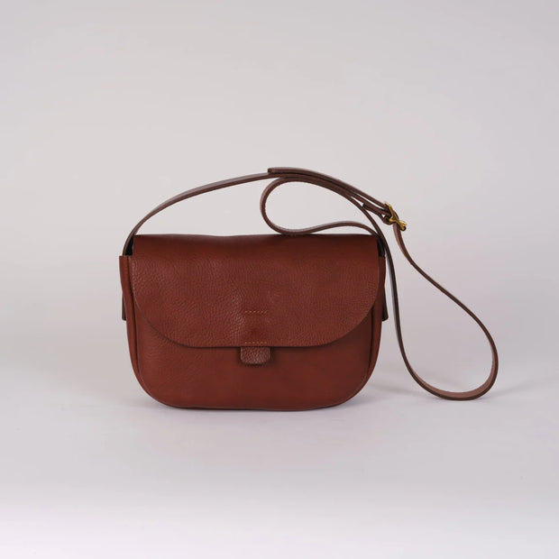 Chestnut Midi Orbed Tab Bag
