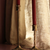 Bamboo Brass Candle Holder