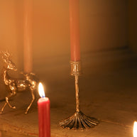 Bamboo Brass Candle Holder