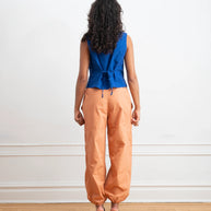 Hannah Cropped Tie Vest | Blueberry