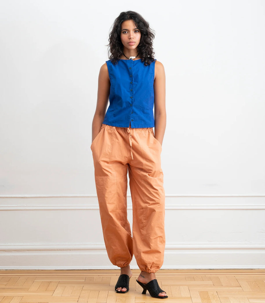 Hannah Cropped Tie Vest | Blueberry