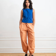 Hannah Cropped Tie Vest | Blueberry