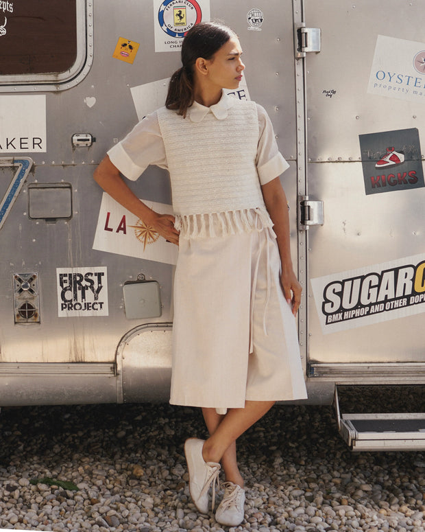 Fringe Hem Crochet Vest