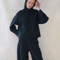 Seersucker Jersey Hoodie