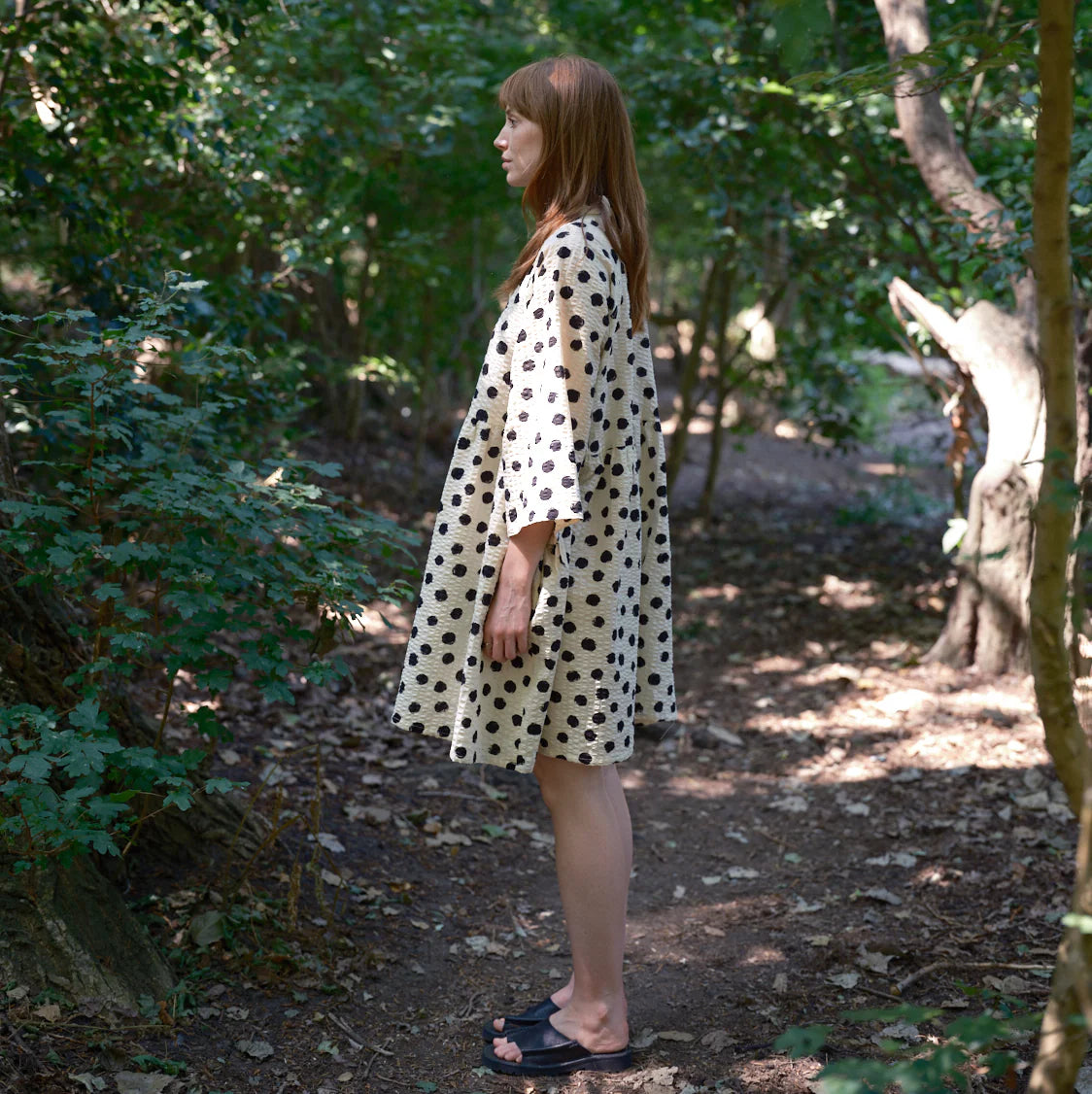 Mono Spot Folk Dress