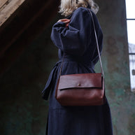Papaya Midi Pleat Bag