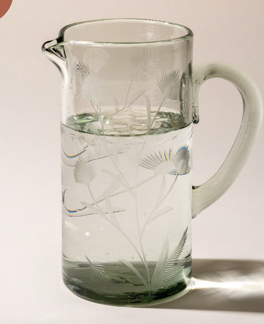 Etched Thistle Glassware