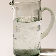 Etched Thistle Glassware