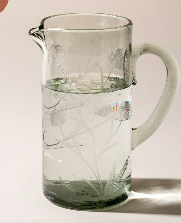 Etched Thistle Glassware