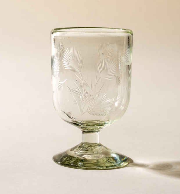 Etched Thistle Glassware