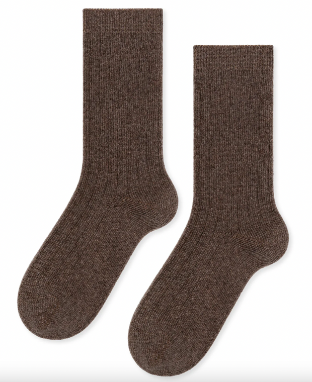 Italia Cashmere Cozy Rib Crew - OS