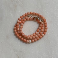 Pink Coral w/ Pearls 16.25