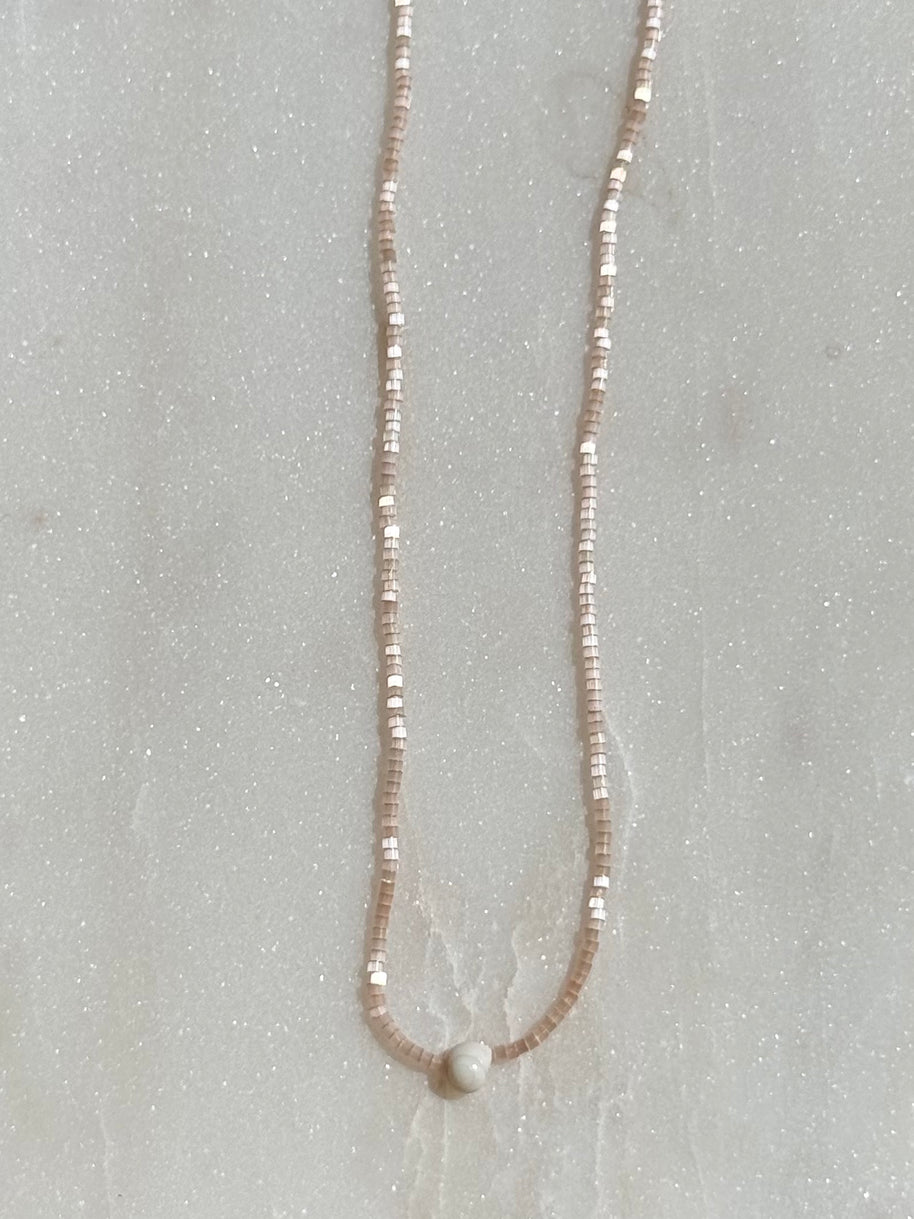 Tiny Shell on Light Pink 15.5"